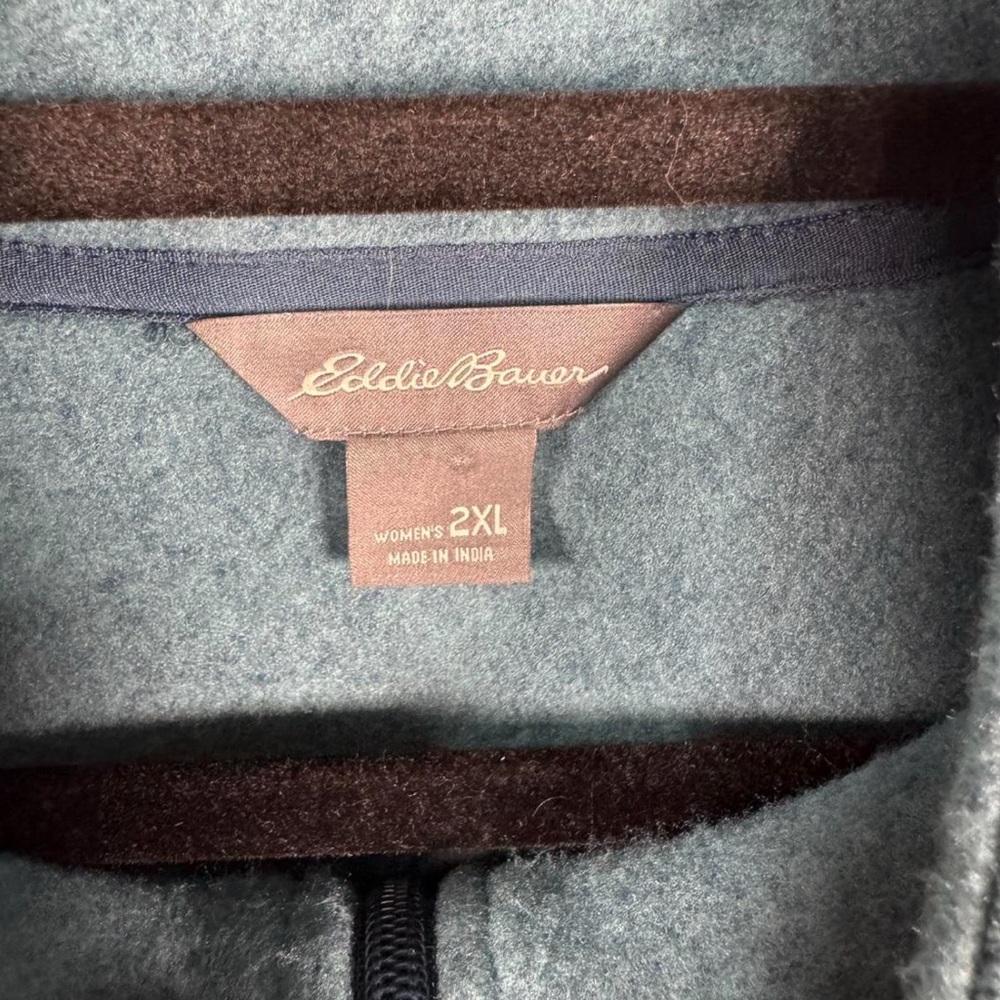 Eddie‎ Bauer Men's Teal Zip-Up Sweater - Picture 2 of 5
